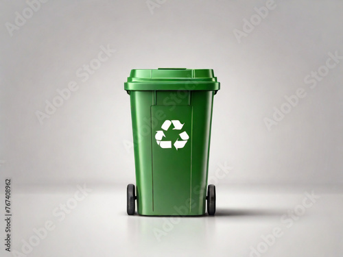 Recycle bin isolated on White background