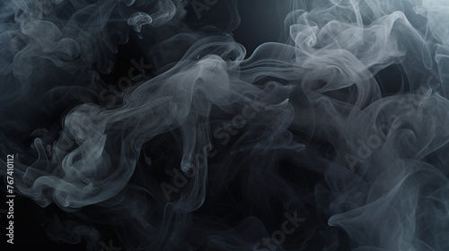 white smoke on black background