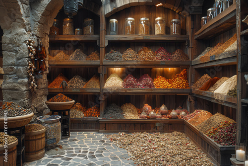 A spice trail tour, where enthusiasts embark on a sensory journey exploring the cultivation and processing of various spices. Concept of immersive spice experiences. Generative Ai.