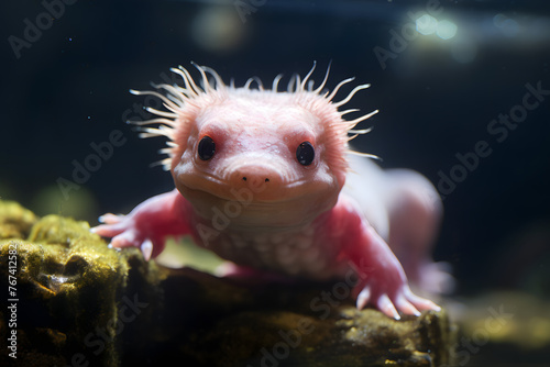 Axlotl, underwater axlotl, underwater animal axlotl photo