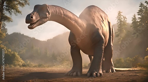 animation of a dinosaur, brontosaurus photo