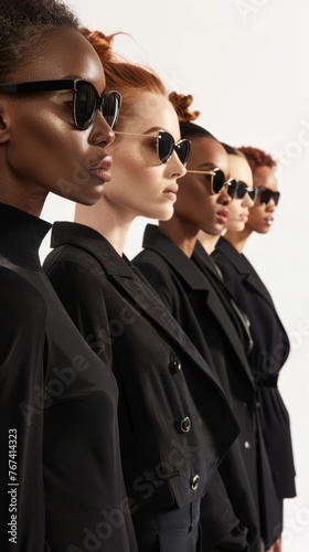 Fashion models in sunglasses posing with attitude. ©  valentinaphoenix