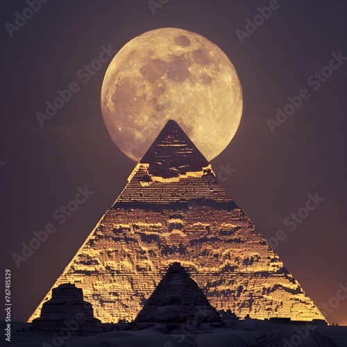 Full Moon Over Pyramids