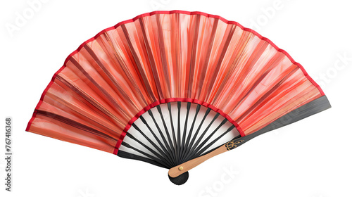 Chinese fan isolated on white background 