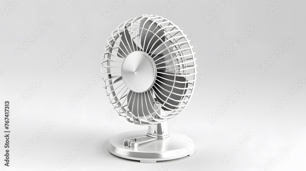 electric fan on white
