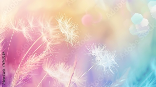 Generative AI   Soft abstract gradient background  abstract dandelion
