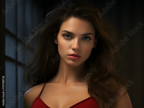 Photo model, portrait of a woman female model, beautiful woman portrait