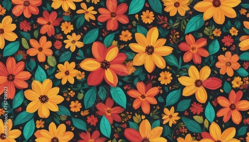 Floral Abstract Background For Cinco De Mayo.