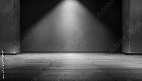 Display Stand and Exhibition Stand for Items with Wooden, Marble, Sand, Neon Surface with Smoke and Grey, Blue Damaged Concrete Wall, Mountain Background