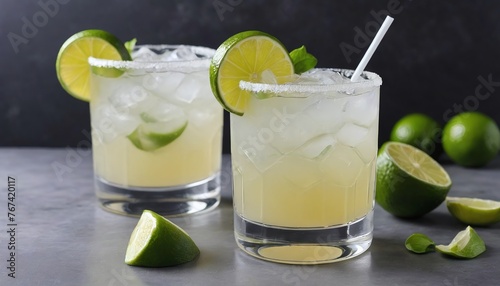 Cocktail With Lime And Jasmine For National Margarita Day.