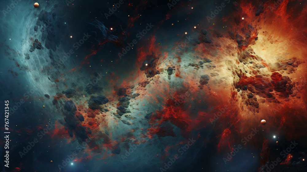 A colorful space scene bursting with stars of various sizes and hues, creating a mesmerizing visual spectacle. A colorful space scene bursting with stars of various sizes and hues, creating a mesmerizing visual spectacle.
