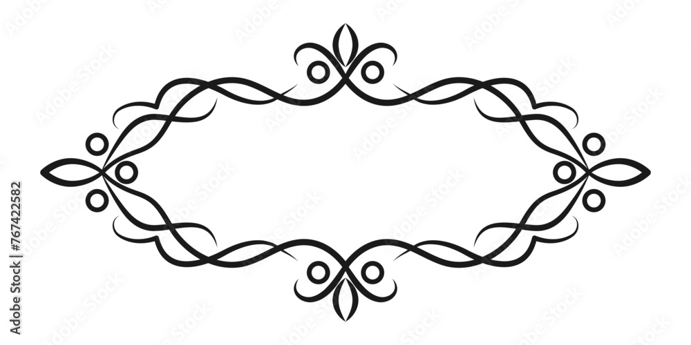 Vector decorative frame. Elegant element for design in Eastern style, place for text. Floral black border. Lace illustration for invitations and greeting cards. Vector decorative frame. Elegant element for design in Eastern style, place for text. Floral black border. Lace illustration for invitations and greeting cards.