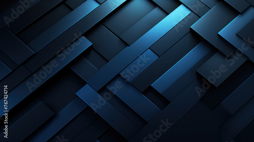 Abstract geometric background with squareshaped pattern. Dark blue technological blocks.