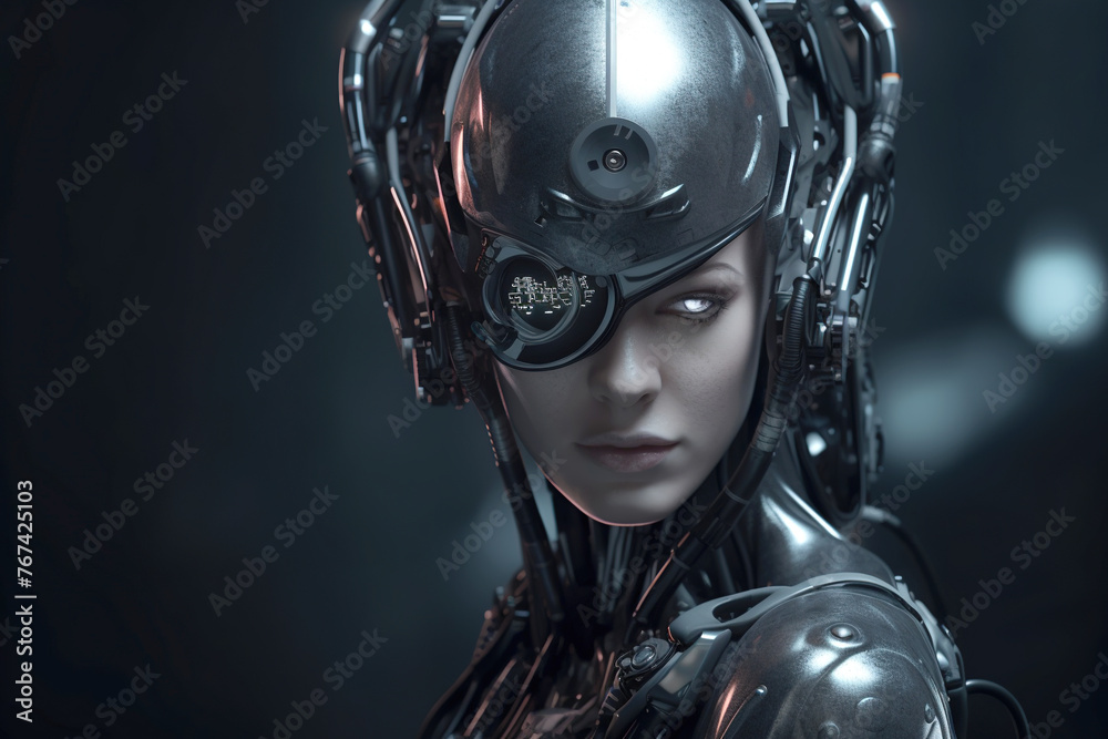 Futuristic woman cyber-robot Futuristic woman cyber-robot