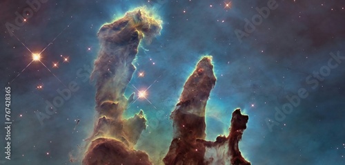 Fototapeta Naklejka Na Ścianę i Meble -  High definition photograph of the Hubble telescope
NASA image