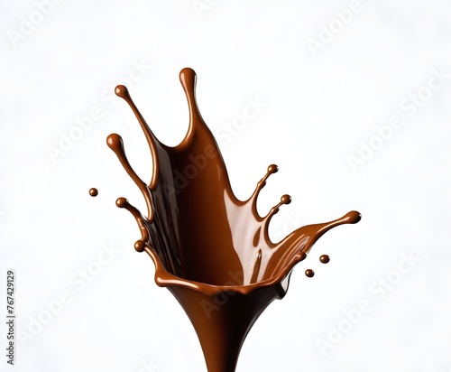 chocolate splash isolated  photo