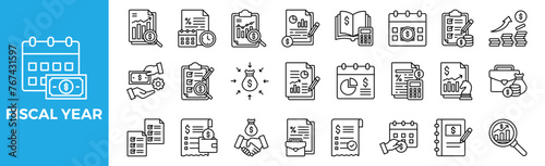 Wallpaper Mural FISCAL YEAR  icon set for design elements Torontodigital.ca