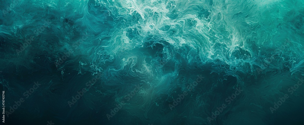abstract texture perfectly centered turquoise dark color blending into green dark color. generative AI