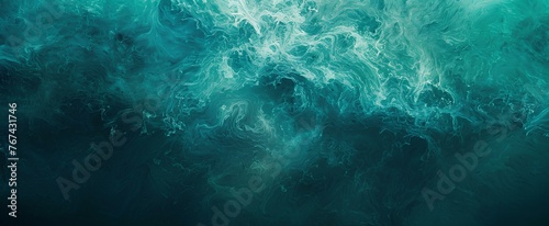 abstract texture perfectly centered turquoise dark color blending into green dark color. generative AI photo