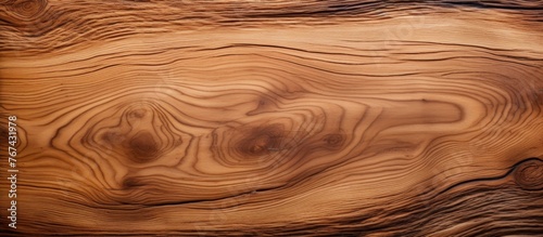 A closeup of a piece of brown hardwood with an amber swirl pattern, possibly used for flooring or landscape design. The wood stain and varnish enhance the intricate plywood pattern