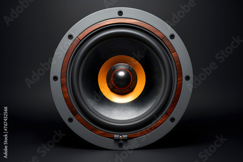 low-frequency audio speaker for listening to music. subwoofer. wideband sound system.