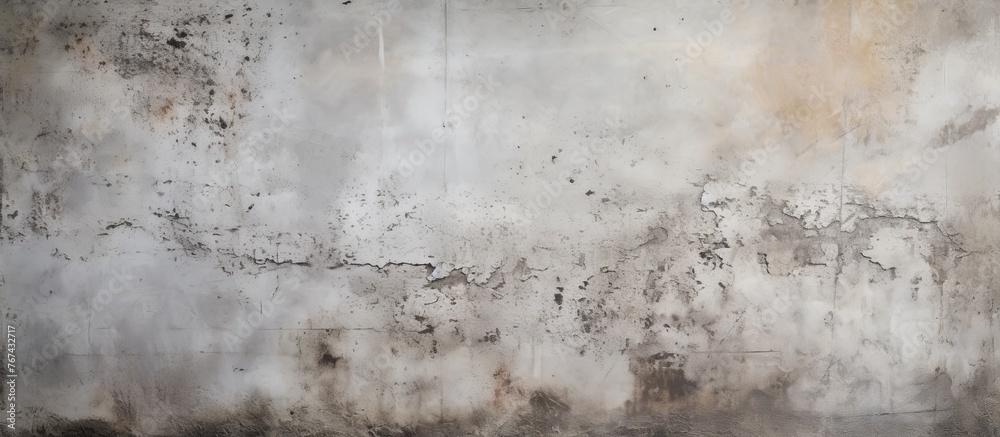 A close up photo of a concrete wall covered in various stains, giving it a weathered look. The monochrome photography captures the rough texture and frozen atmosphere of winter A close up photo of a concrete wall covered in various stains, giving it a weathered look. The monochrome photography captures the rough texture and frozen atmosphere of winter