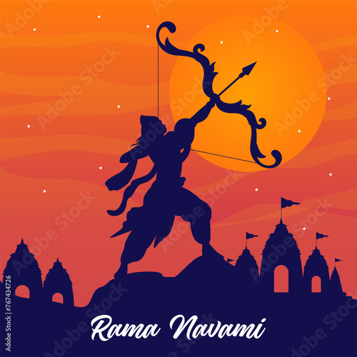Rama Navami Illustration vector background. Vector eps 10