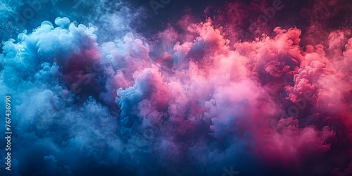 Blue red smoke or fog blending together © inspiretta
