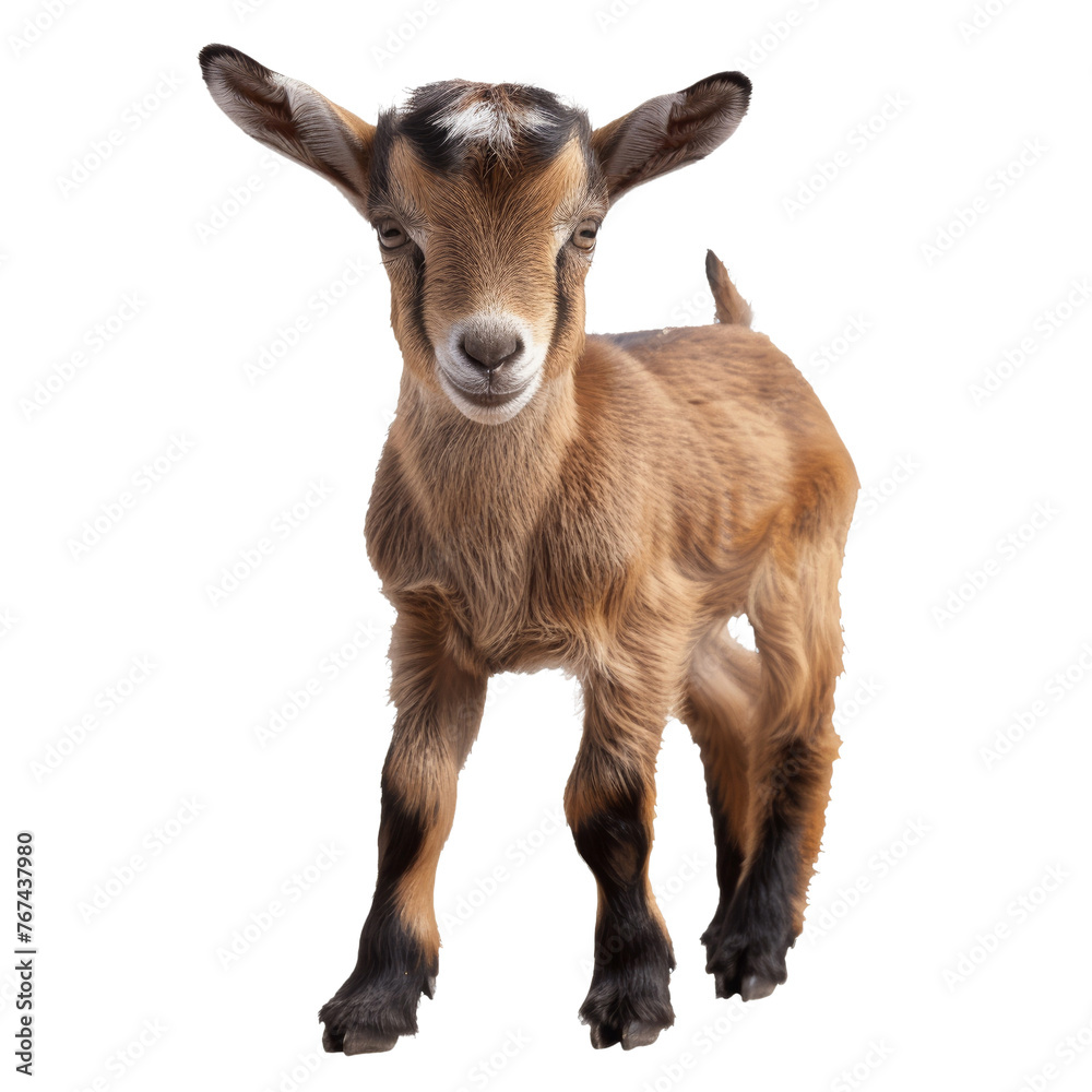 A white goat on transparent or white background, png.png