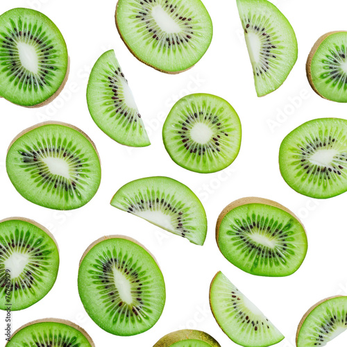 kiwi fruits fly isolated on trasnparant background.png 