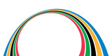 Olympic games rainbow isolated on transparent background. Vector illustration