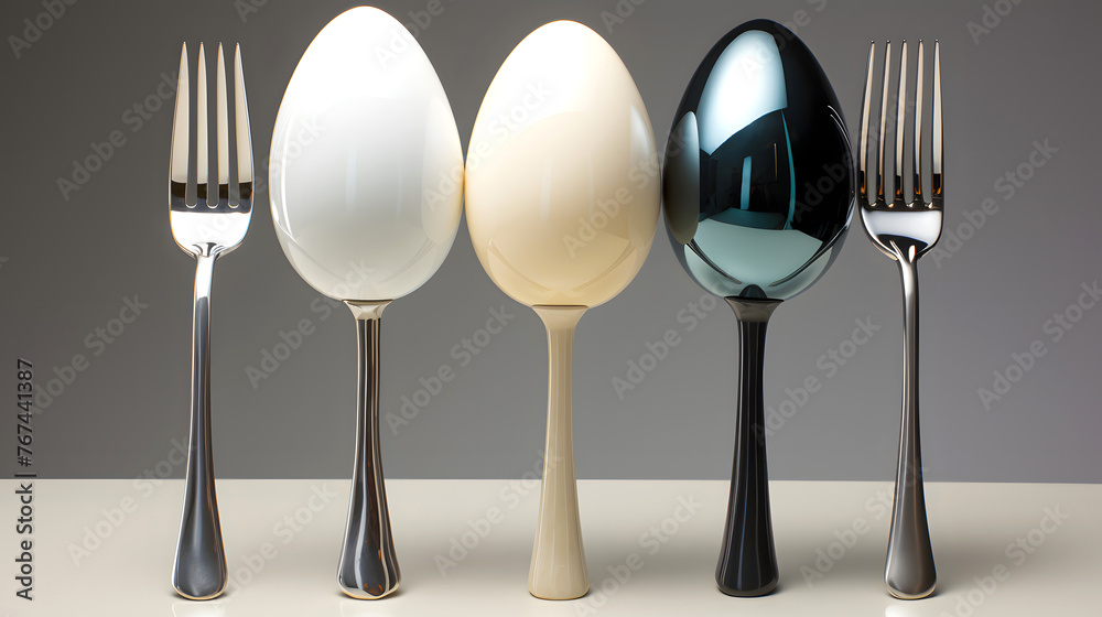 Fototapeta premium decorative and designer stand and egg rack. art in the food industry
