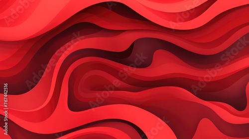 Abstract background of randomly arranged contours of elipses in red colors. photo