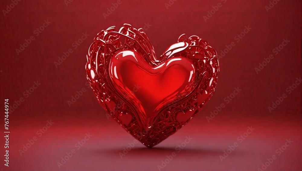 Romantic Heart theme, red color and love Romantic Heart theme, red color and love