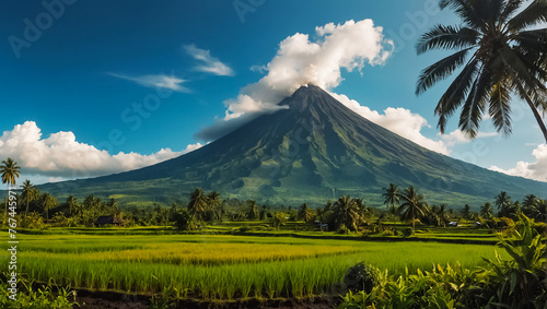 Obraz na płótnie volcano Mayon Philippines destinations