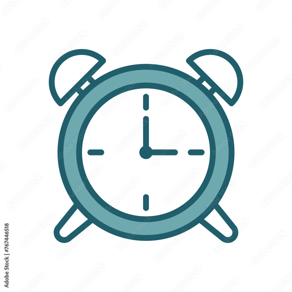 alarm clock icon vector design template simple and clean