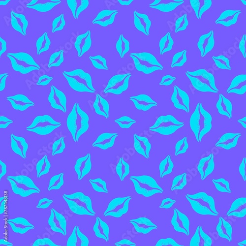 Summer print seamless lips pattern for wrapping paper and fabrics and pride textiles and party accessories