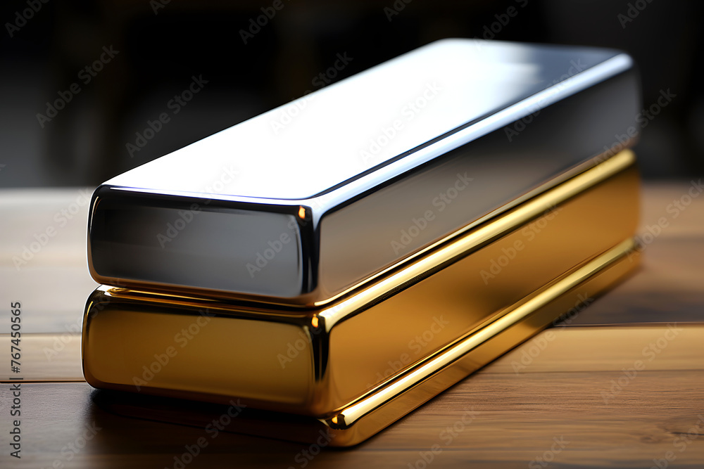 rectangular bars of gold and platinum. precious metals. wealth of the country rectangular bars of gold and platinum. precious metals. wealth of the country