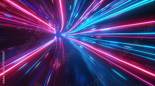 Speed of Light in a Neon-Infused Tunnel 