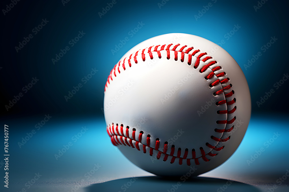 Baseball on a table with a dark background. equipment and sports item