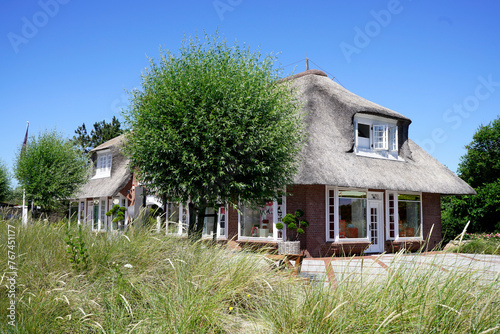 Fine thatched houses on Nobelstrasse Kampen Sylt


