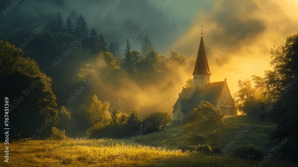 Fototapeta premium church in the mountains