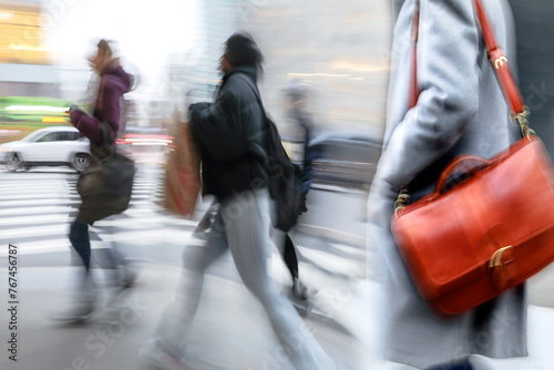 group of business people in the street