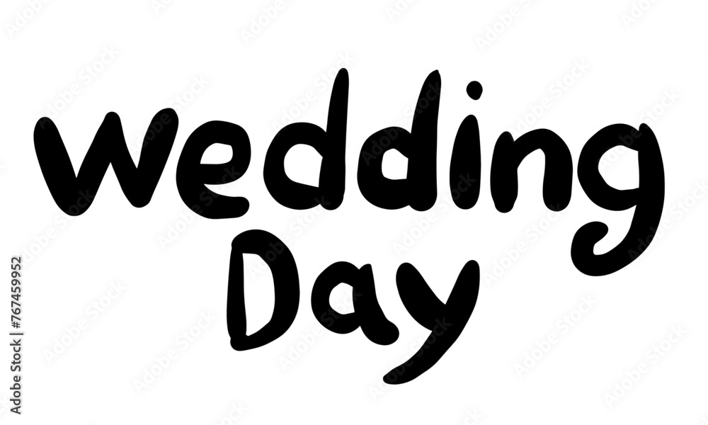 Obraz premium wedding Day 캘리그라피 손글씨 타이포그라피 결혼