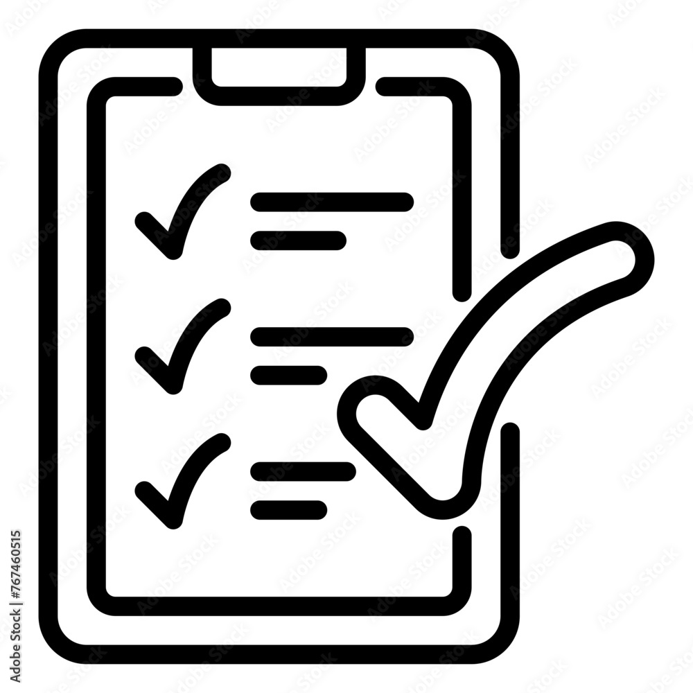 Checklist icon, line icon style Checklist icon, line icon style