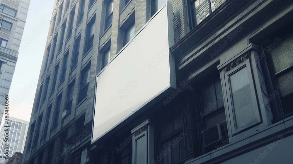 Another iteration of a blank store sign offers a canvas for logo presentation, easily mounted on a building's exterior Another iteration of a blank store sign offers a canvas for logo presentation, easily mounted on a building's exterior