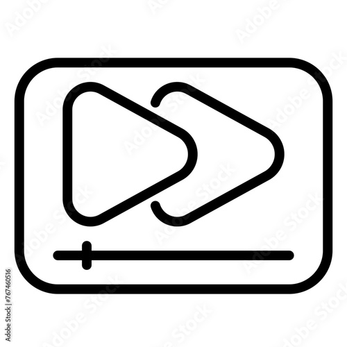 fast forward icon, line icon style