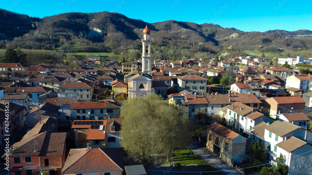 Borghetto Borbera, Alessandria, Piedmont, Italy (from the drone)