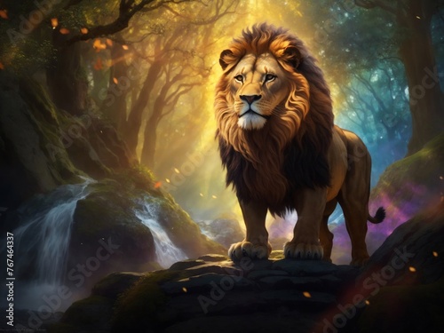  Majestic Mane  Aslan s Radiant Presence Amidst Narnia s Enchanted Woods 