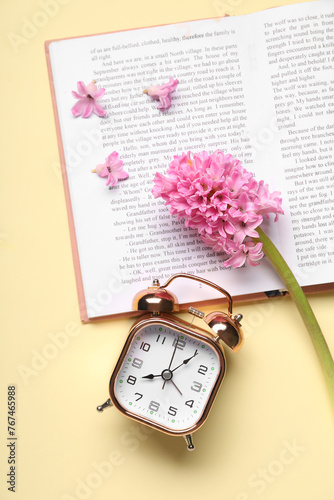 Alarm clock with book and h...